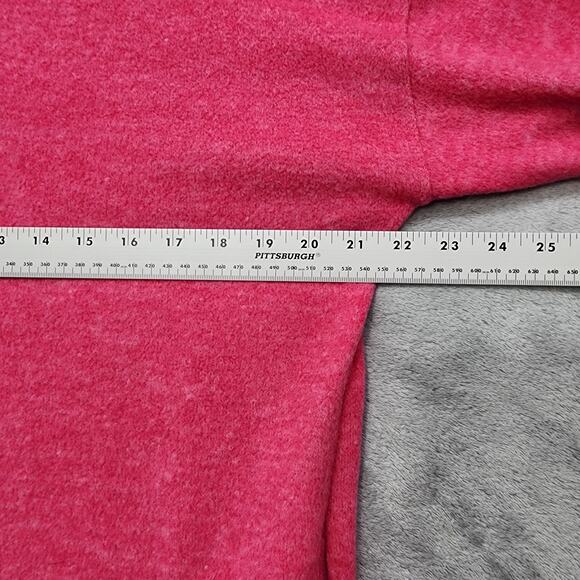 Cherish Sweater Dress Womens M Pink Fuzzy Soft Fleece Mini Long Sleeves Pockets - Picture 5 of 9